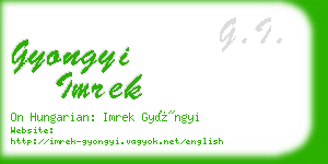 gyongyi imrek business card